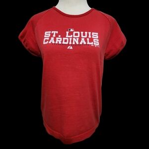 2006 St. Louis CardinalsLARGE Short Sleeve Red T-shirt MLB Logo Baseball Fandom